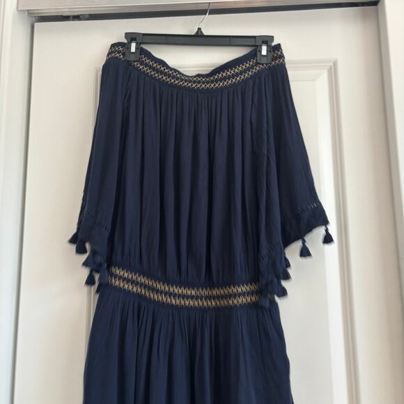 Lilly Pulitzer Women’s Navy Joelle Dress Boho Off The Shoulder Vacation Resort S - Picture 7 of 12